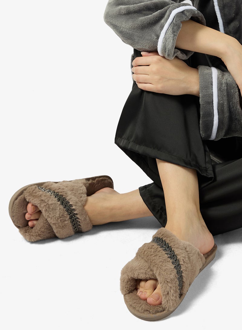 Ginger Printed Cozy Bedroom Slippers - Image 5